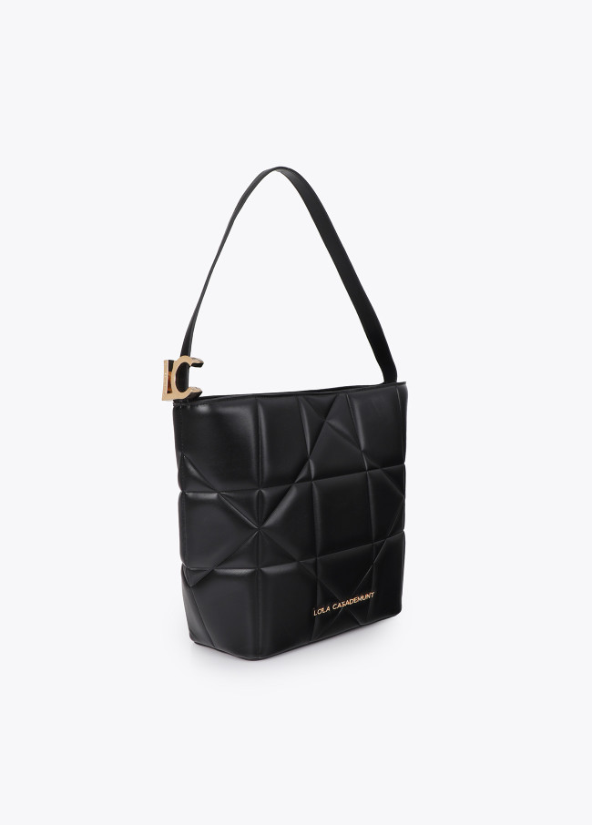 Bolsa Hobo Acolchoada com Detalhe de Nó e LC