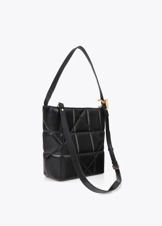 Quilted Hobo Bag with Knot Detail and LC