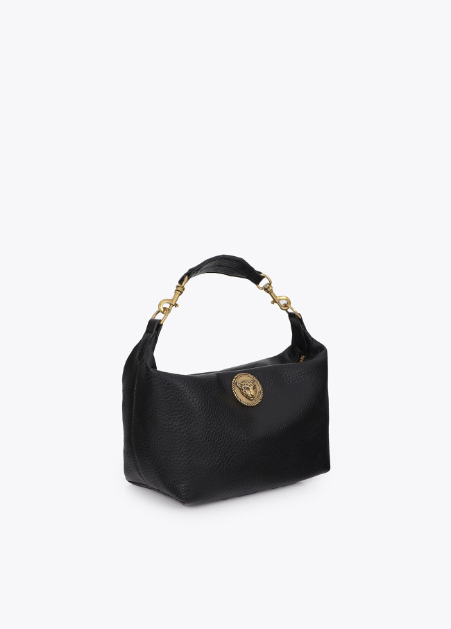 Piccola borsa a tracolla con applique metallica...
