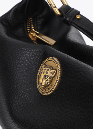 Kleine Umhängetasche mit Leopard Metalleinlage