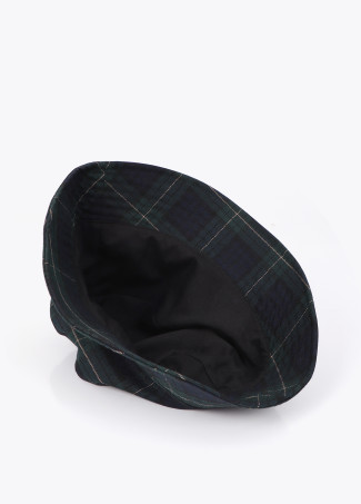 Bob à motif tartan avec détail écusson