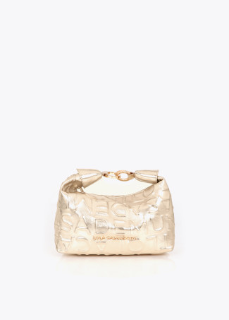 Embossed Monogram Faux Leather Crossbody