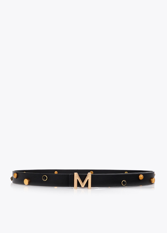 Cintura sottile reversibile con logo M
