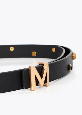 Ceinture fine réversible avec logo M