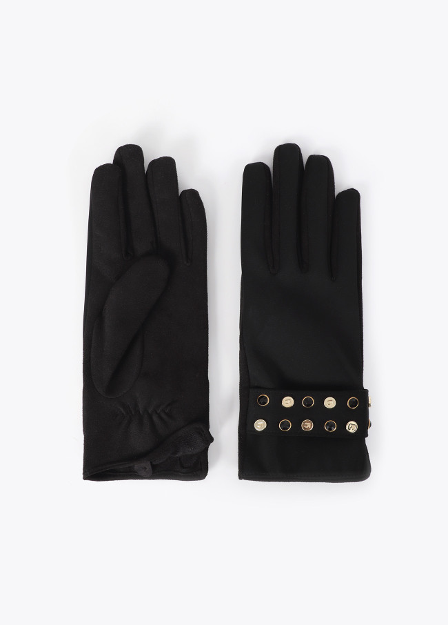 Handschuhe in Lederoptik mit personalisiertem...