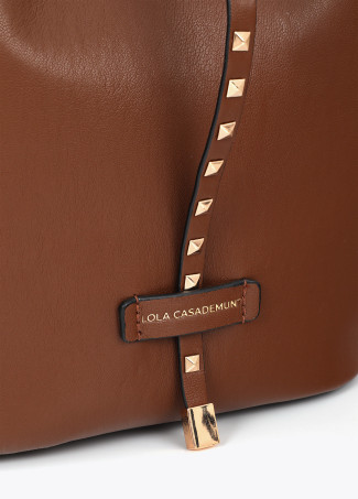 Shopper effetto pelle con mini borchie