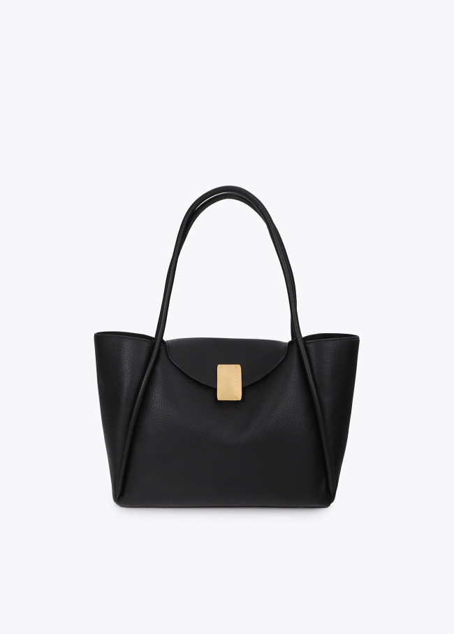 Shopper en Cuir Synthétique avec Fermoir...