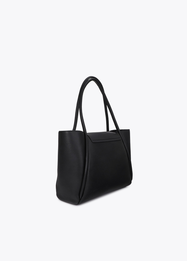 Shopper en Cuir Synthétique avec Fermoir...