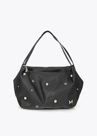 Studded Faux Leather Shopper