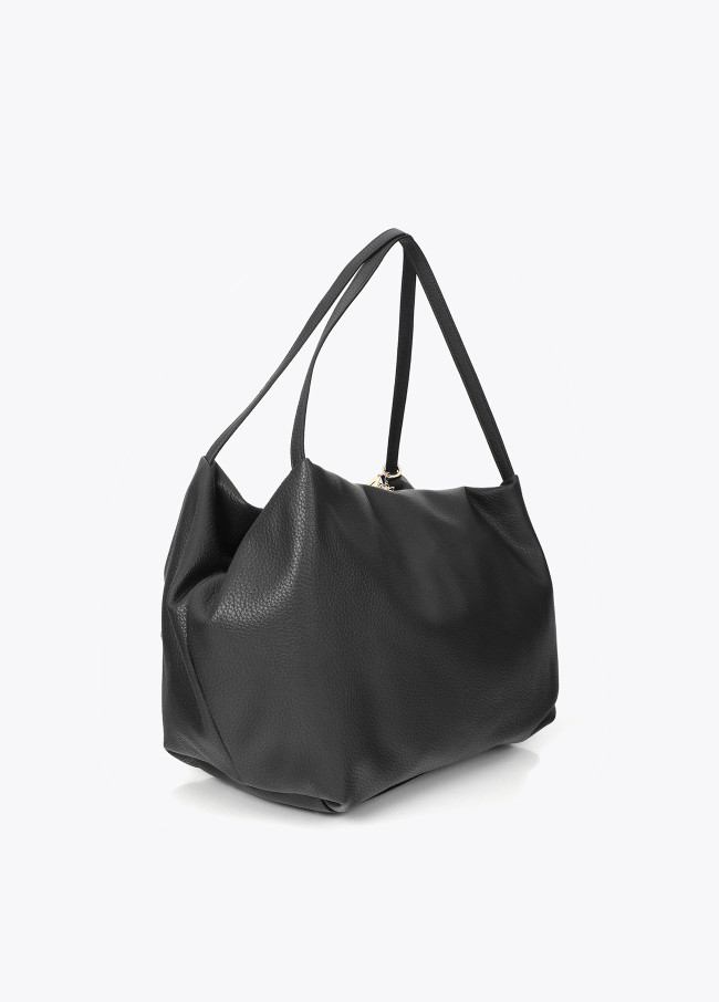 Studded Faux Leather Shopper
