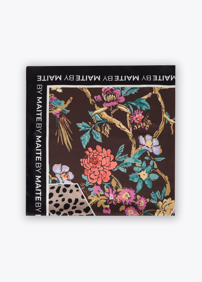Foulard à Imprimé Floral 90x90cm