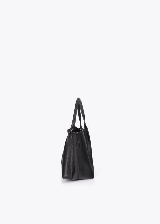 Borsa a Tracolla Effetto Pelle a Doppio Manico