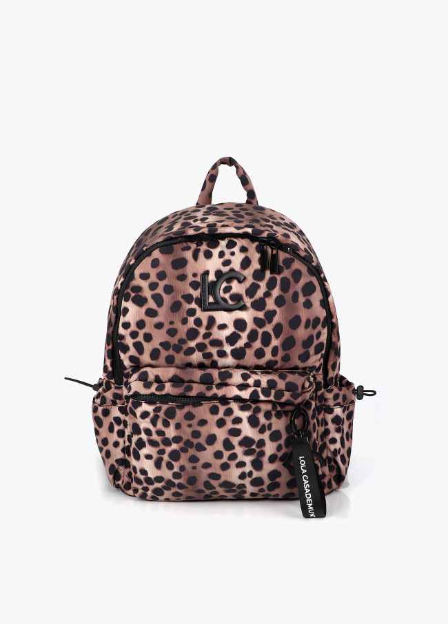 Sac à dos en nylon imprimé animal