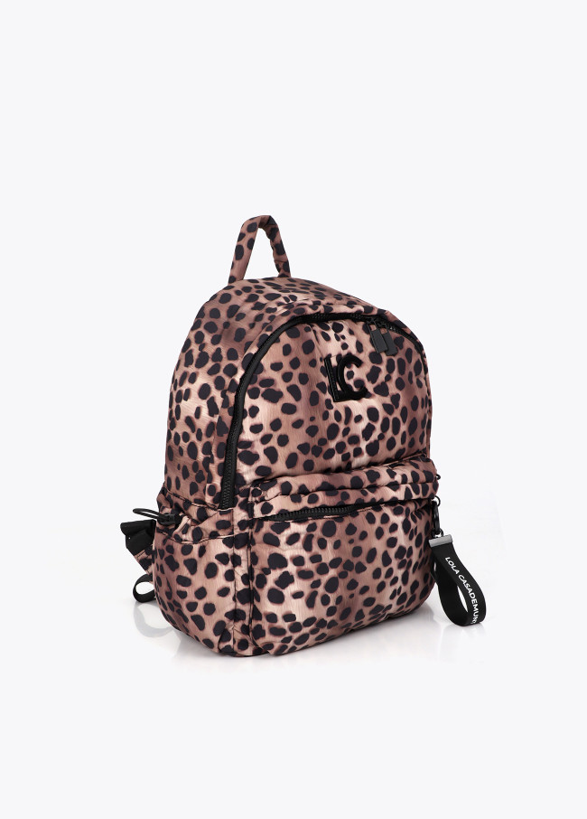 Sac à dos en nylon imprimé animal