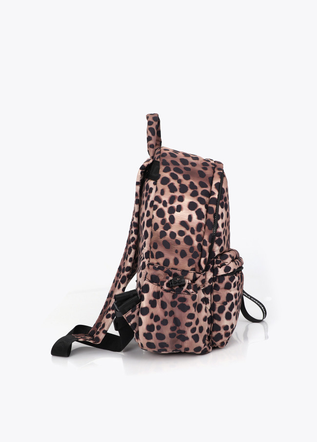 Sac à dos en nylon imprimé animal