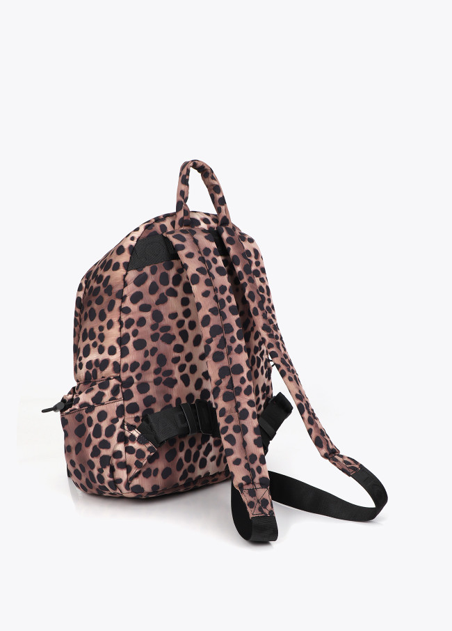 Sac à dos en nylon imprimé animal