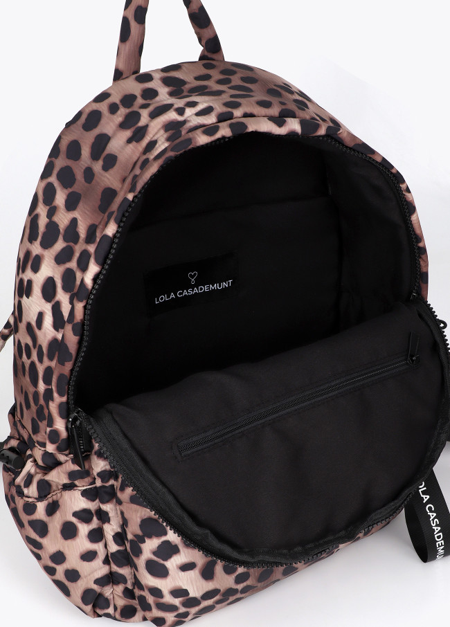 Sac à dos en nylon imprimé animal