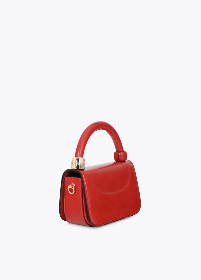 Mini Borsa a Tracolla con Dettaglio Anello...