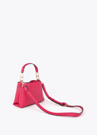 Bandoulière effet cuir logo ton sur ton