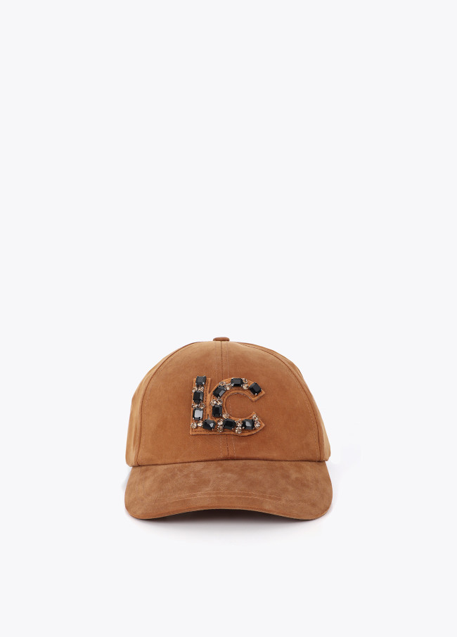 Cappello in tessuto con cristalli LC