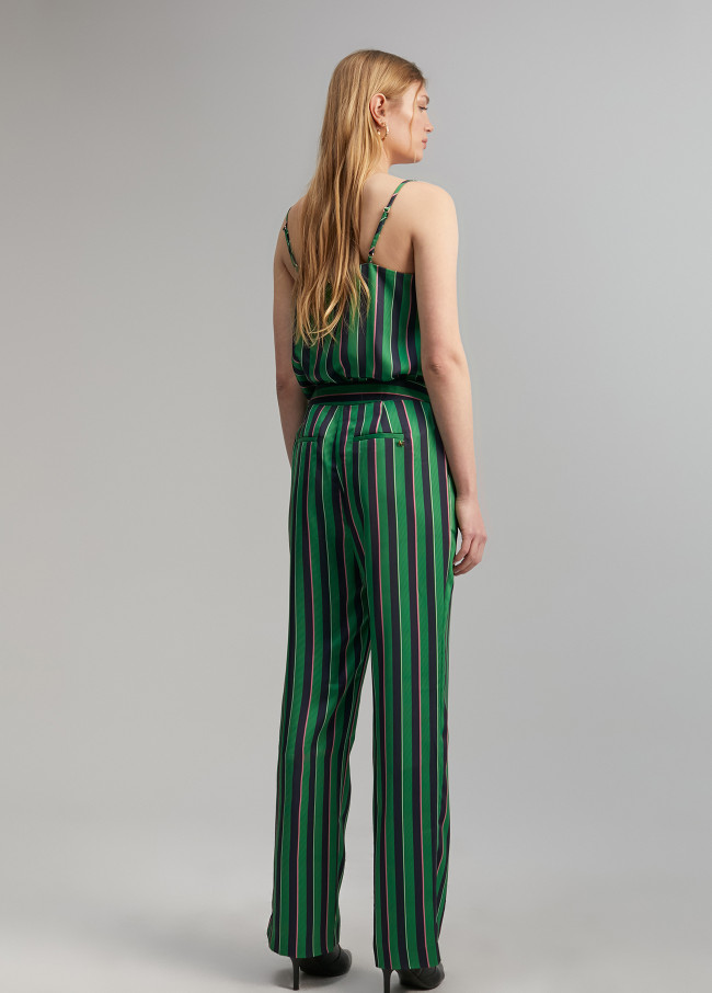 Pantalón recto rayas
