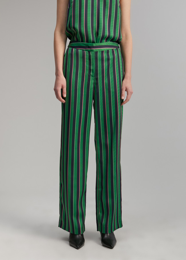 Pantalon droit rayures