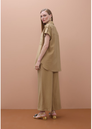 Calças culotte fluidas