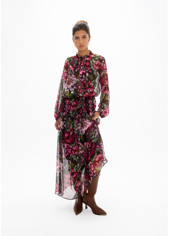 Vestido Georgette Estampado