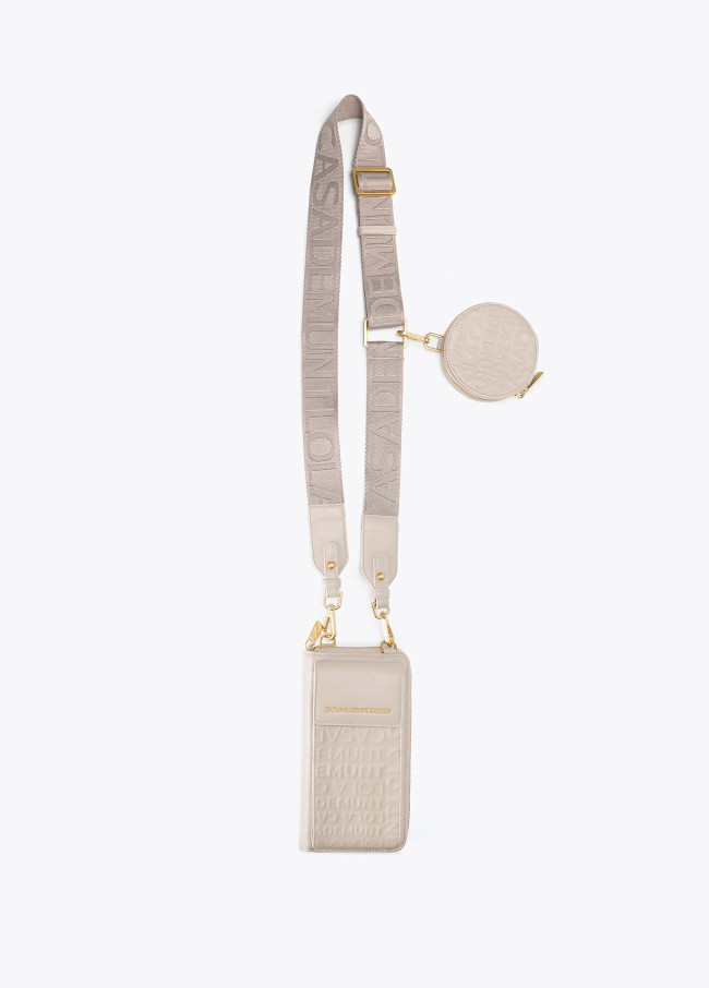 Funda de móvil logo pespunte