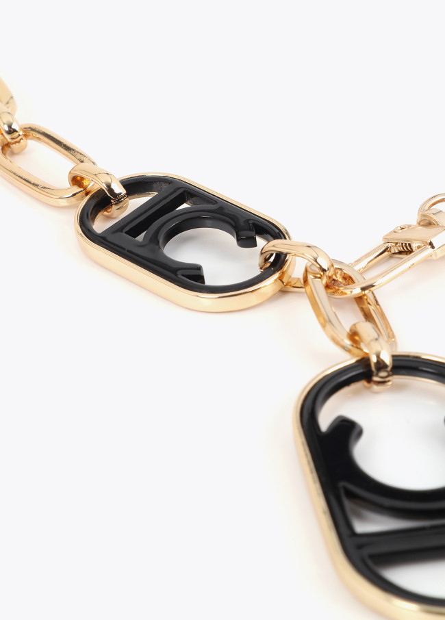 Collier Chaîne Combinée avec Fermoir Frontal et...
