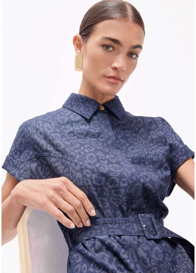 Long Denim-Style Dress