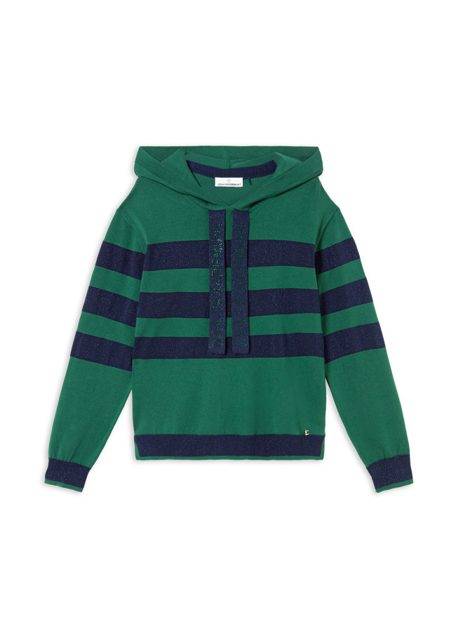 Pull à Rayures avec Capuche