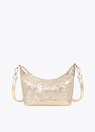 Sac Bandoulière Effet Cuir Monogramme en Relief
