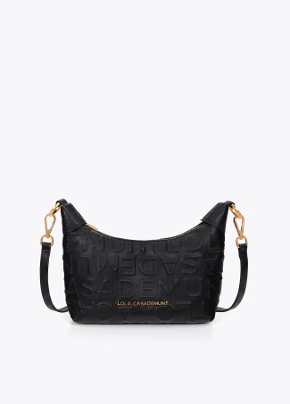 Embossed Monogram Faux Leather Crossbody