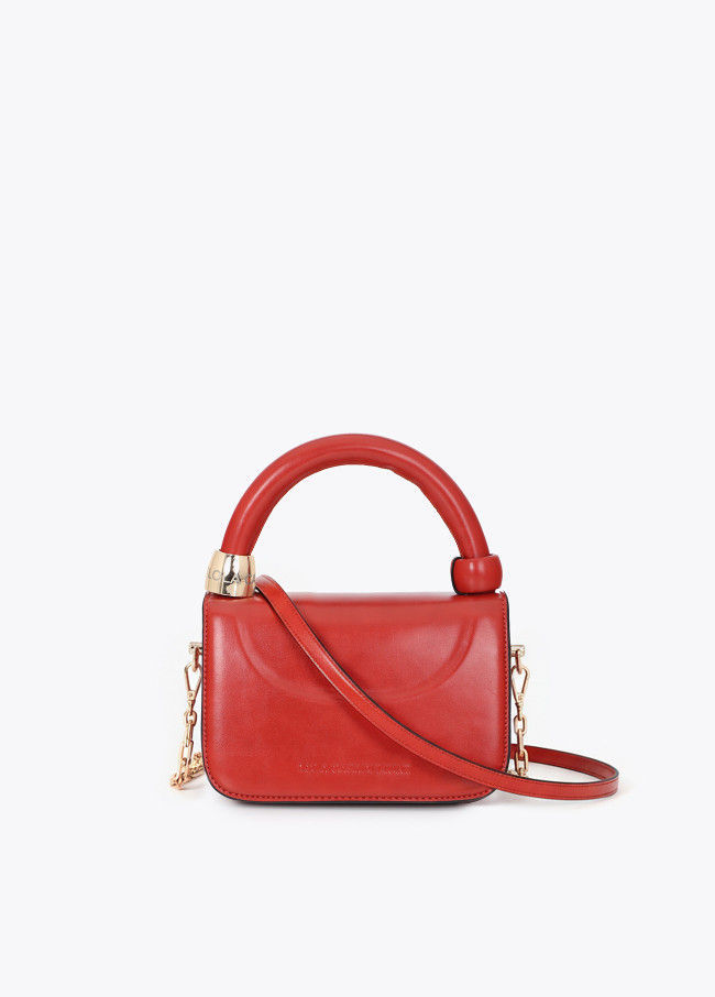 Mini Borsa a Tracolla con Dettaglio Anello Trafitto