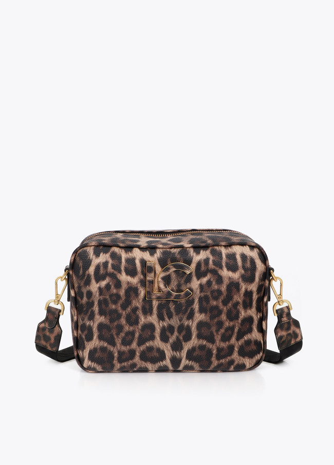 Basic Umhängetasche mit Animal-Print