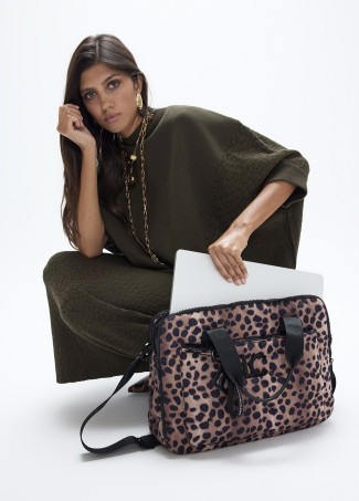 Malette pour Ordinateur en Nylon avec Imprimé Animal