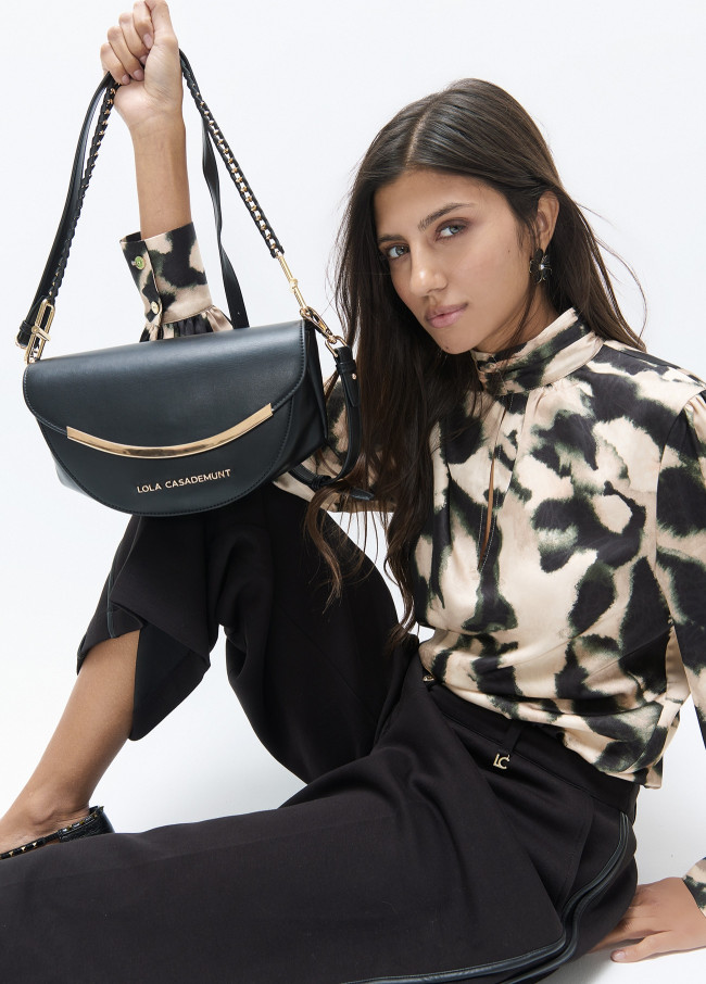 Crossbody Bag with Metallic Detail