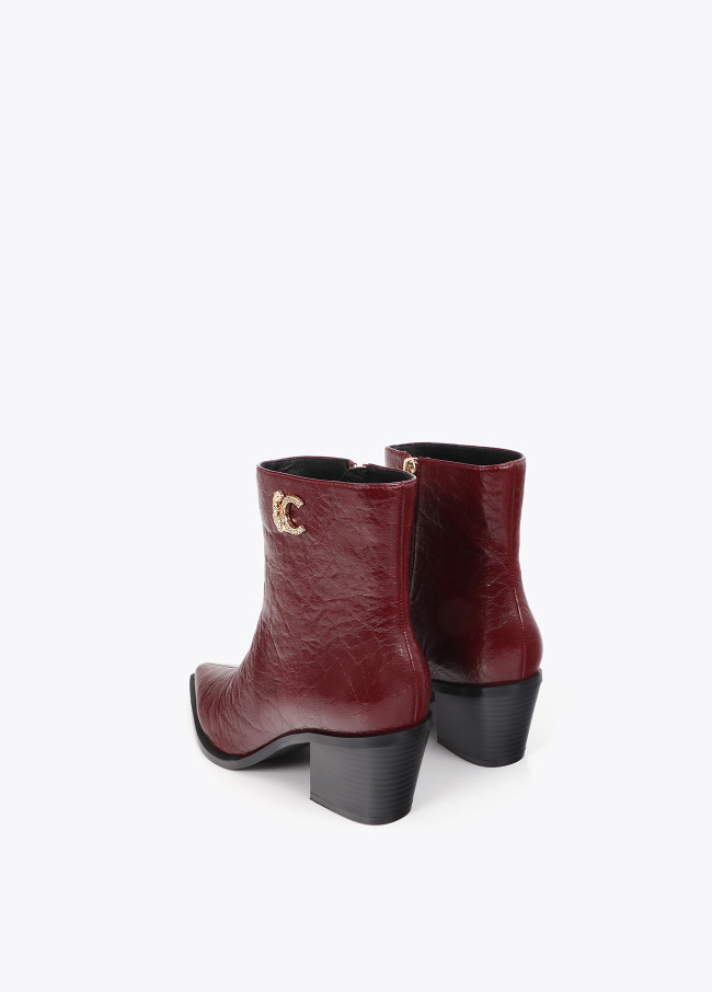 Booties mit Leopardenmuster-Effekt
