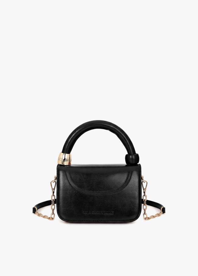 Mini Shoulder Bag with Cutout Ring Detail