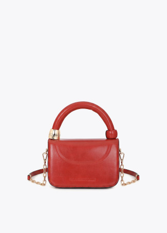 Mini Borsa a Tracolla con Dettaglio Anello Trafitto