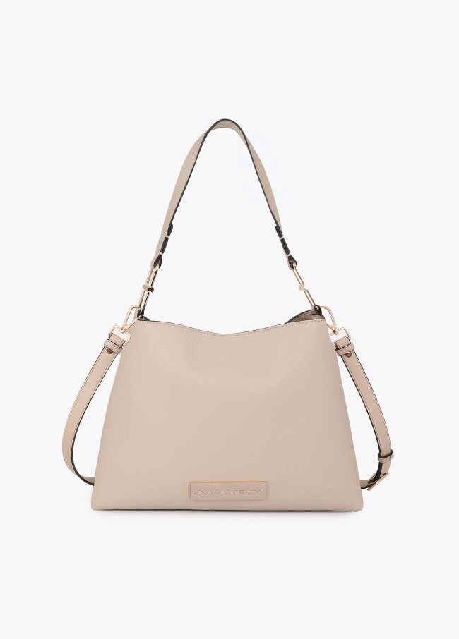 Cabas Effet Cuir Logo Ton sur Ton