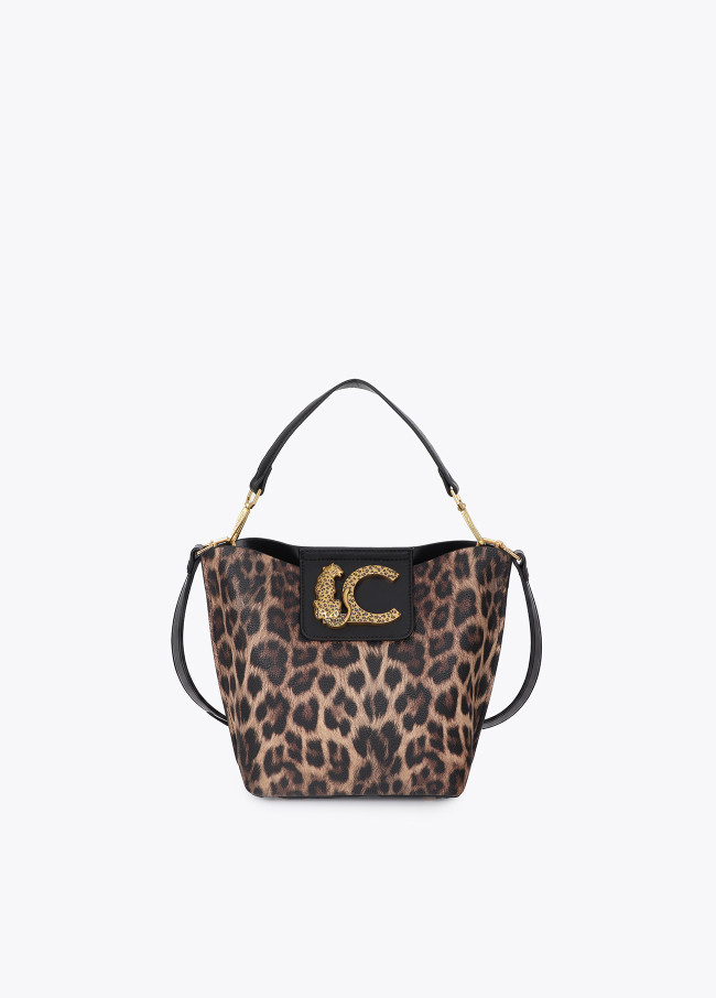 Sac Bandoulière avec Détail Chaîne et Logo Léopard