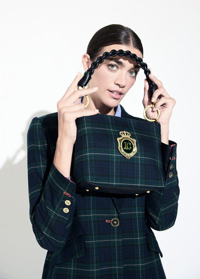 Checkered Woven Bag