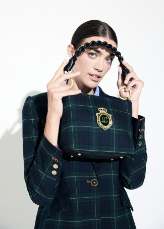 Checkered Woven Bag