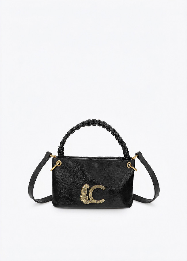 Small Shoulder Bag with Braided Handle Detail