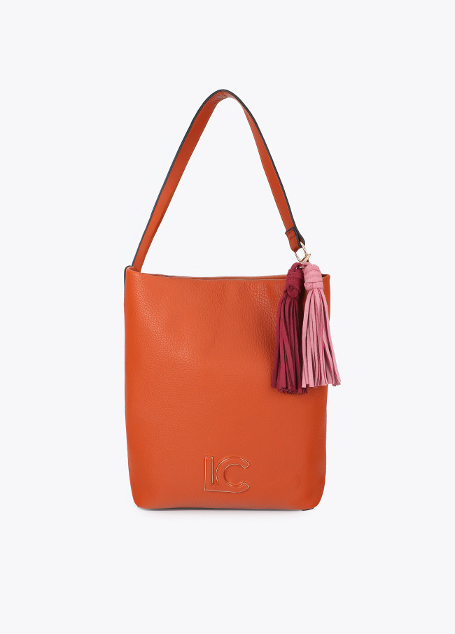 Faux Leather Shopper with Logo Detail on Handle...
