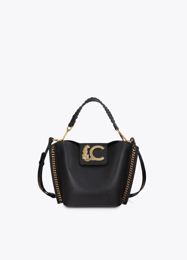 Sac Bandoulière avec Détail Chaîne et Logo Léopard