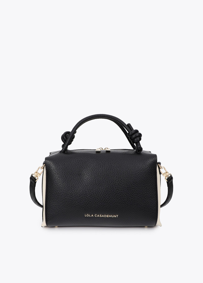 Bolsa Bowling bicolor efeito couro