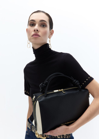 Sac Bowling Bicolore effet cuir